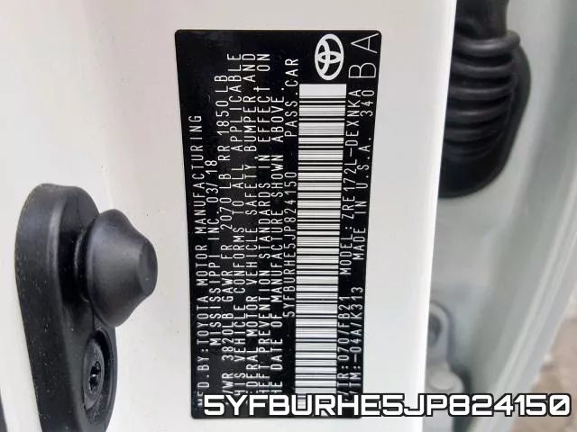 5YFBURHE5JP824150 фото 2