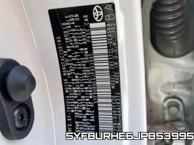 5YFBURHE6JP853995 фото 2