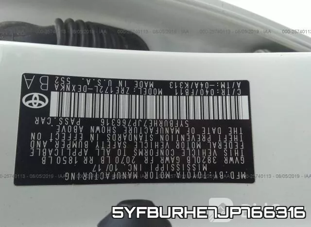 5YFBURHE7JP766316 фото 10