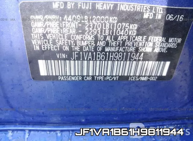 JF1VA1B61H9811944 фото 10