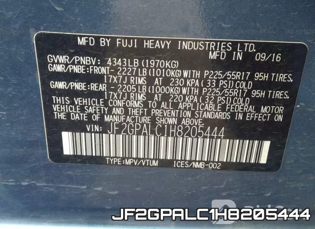 JF2GPALC1H8205444 фото 10