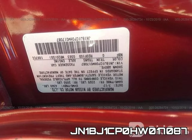 JN1BJ1CP0HW017087 фото 10