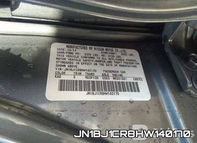 JN1BJ1CR8HW140170 фото 10