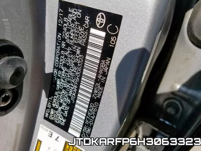 JTDKARFP6H3063323 фото 2
