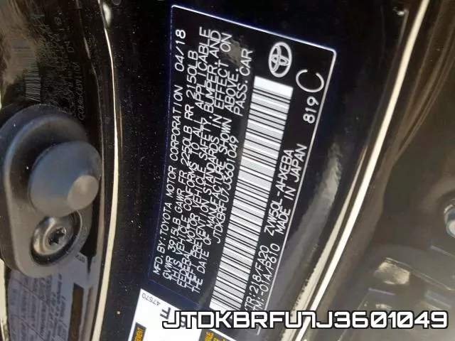 JTDKBRFU7J3601049 фото 2