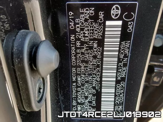 JTDT4RCE2LJ018902 фото 2
