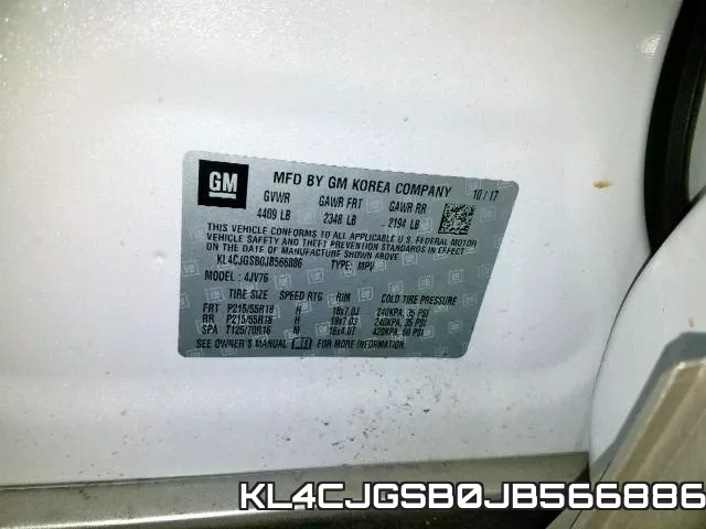 KL4CJGSB0JB566886 фото 2