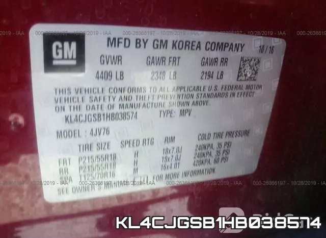 KL4CJGSB1HB038574 фото 10