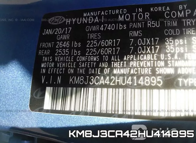 KM8J3CA42HU414895 фото 10