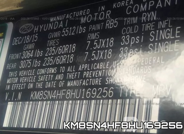 KM8SN4HF8HU169256 фото 10