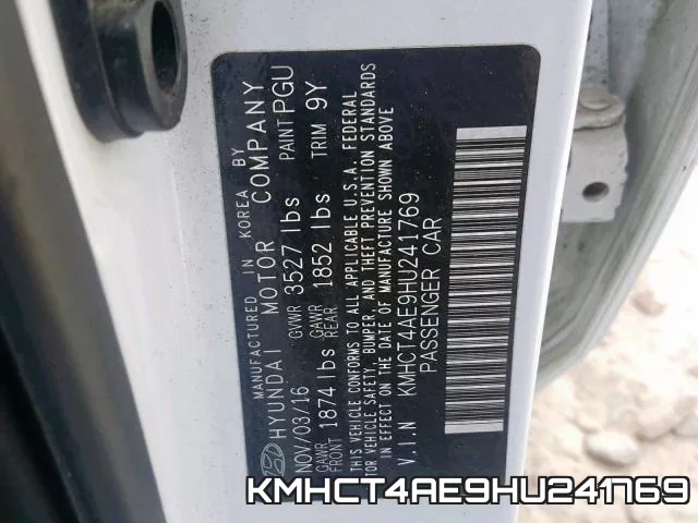 KMHCT4AE9HU241769 фото 2