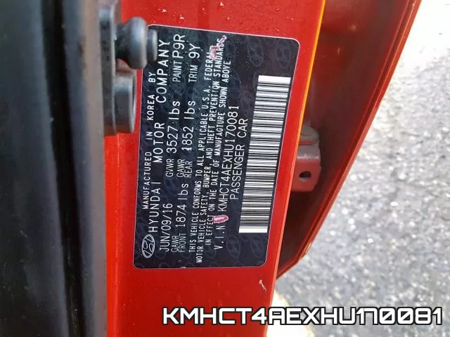 KMHCT4AEXHU170081 фото 2