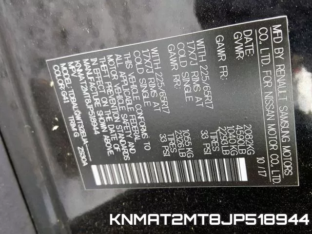 KNMAT2MT8JP518944 фото 2