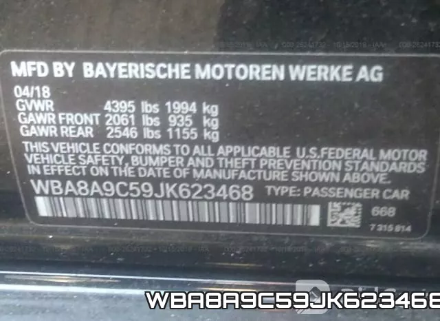 WBA8A9C59JK623468 фото 10