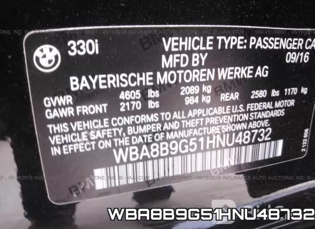 WBA8B9G51HNU48732 фото 10