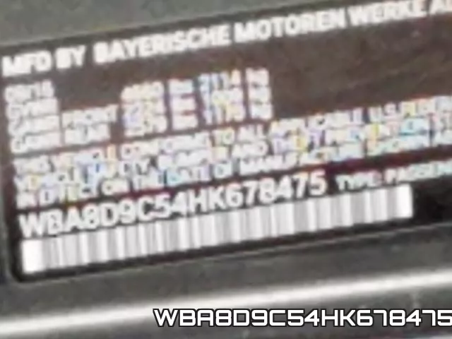 WBA8D9C54HK678475 фото 2