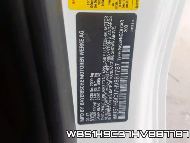 WBS1H9C37HV887787 фото 2