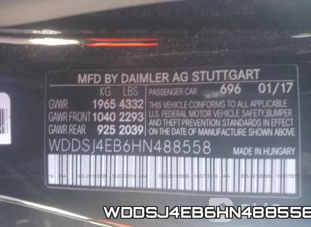 WDDSJ4EB6HN488558 фото 8