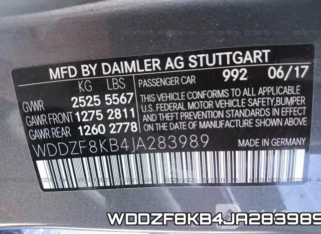 WDDZF8KB4JA283989 фото 10