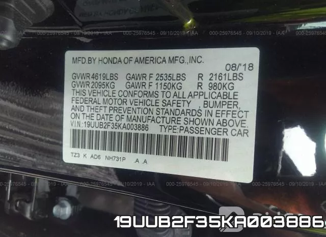 19UUB2F35KA003886 фото 10