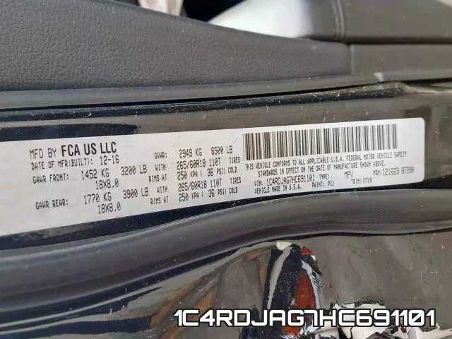 1C4RDJAG7HC691101 фото 2