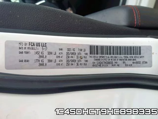 1C4SDHCT9HC898335 фото 2