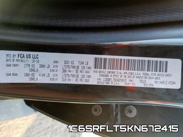 1C6SRFLT5KN672415 фото 2