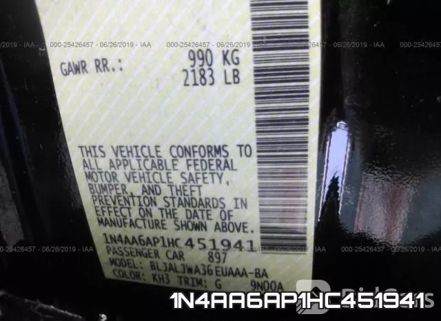 1N4AA6AP1HC451941 фото 10