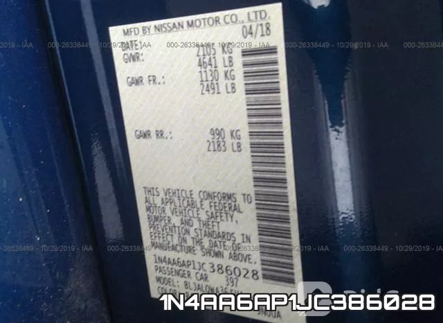 1N4AA6AP1JC386028 фото 10