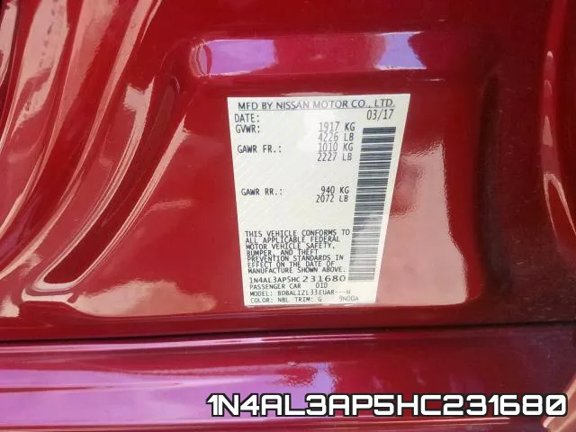 1N4AL3AP5HC231680 фото 2