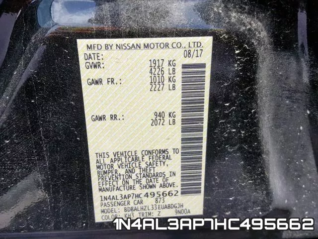 1N4AL3AP7HC495662 фото 2