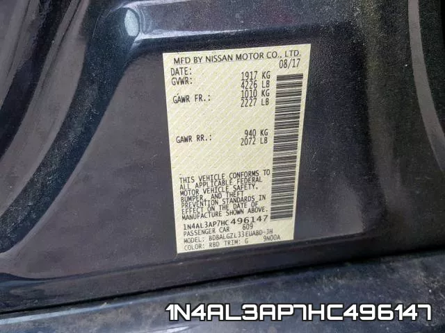 1N4AL3AP7HC496147 фото 2
