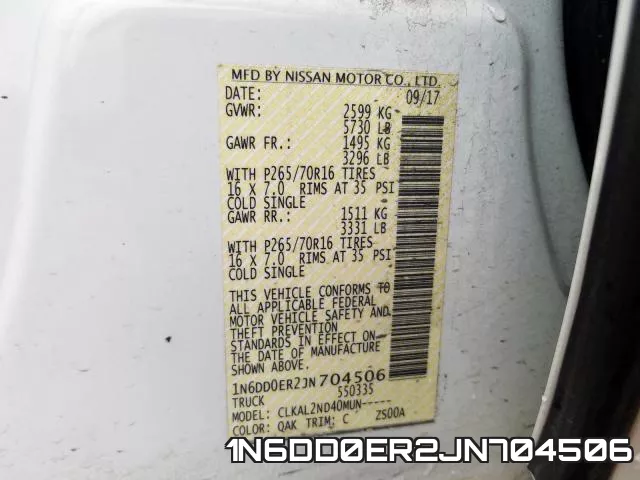 1N6DD0ER2JN704506 фото 2