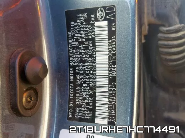 2T1BURHE7HC774491 фото 2
