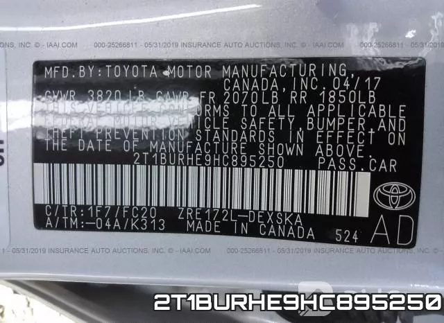 2T1BURHE9HC895250 фото 10