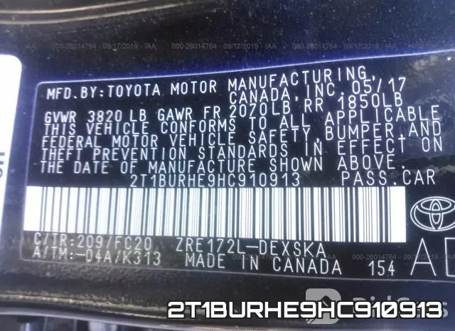 2T1BURHE9HC910913 фото 10