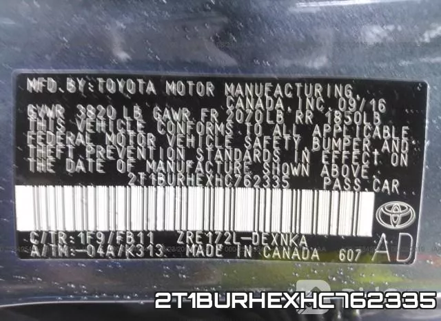 2T1BURHEXHC762335 фото 10