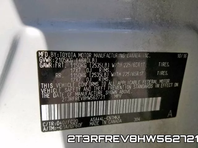 2T3RFREV8HW562721 фото 2