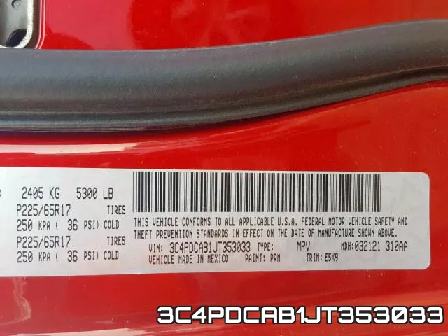 3C4PDCAB1JT353033 фото 2