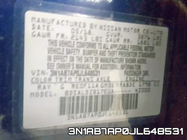 3N1AB7AP0JL648531 фото 2