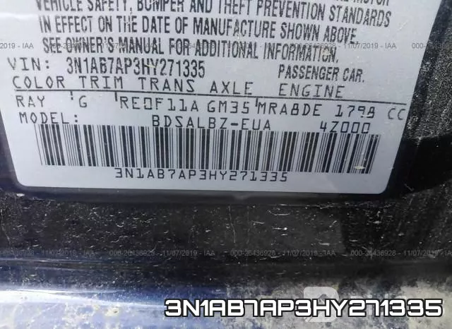 3N1AB7AP3HY271335 фото 10