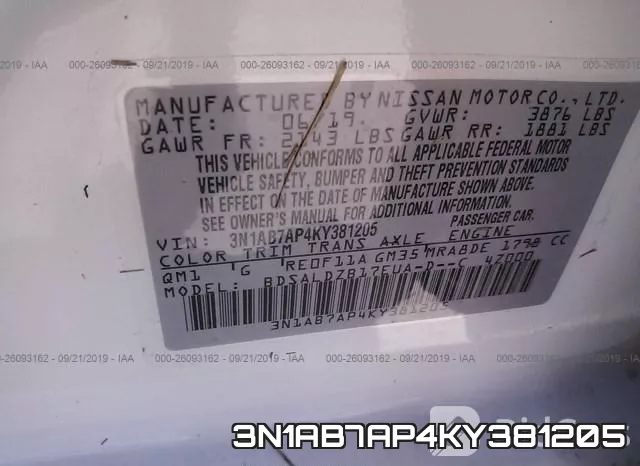 3N1AB7AP4KY381205 фото 10