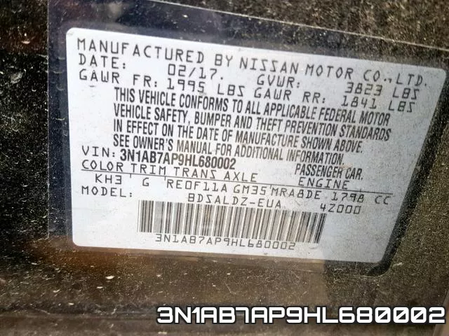 3N1AB7AP9HL680002 фото 2