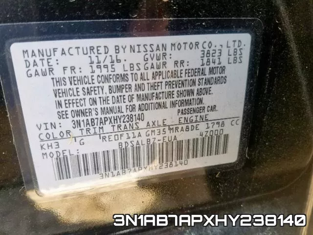 3N1AB7APXHY238140 фото 2