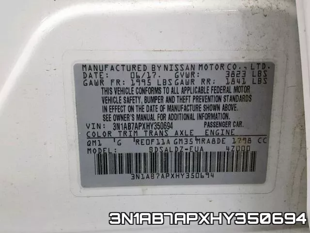3N1AB7APXHY350694 фото 2