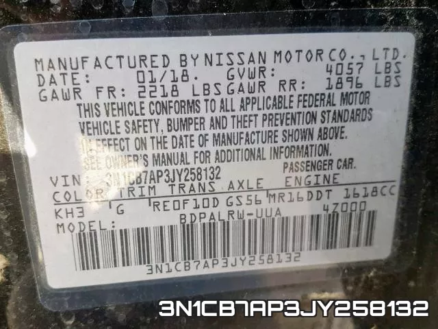 3N1CB7AP3JY258132 фото 2