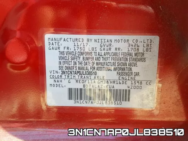3N1CN7AP0JL838510 фото 2
