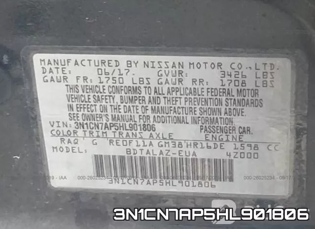 3N1CN7AP5HL901806 фото 10