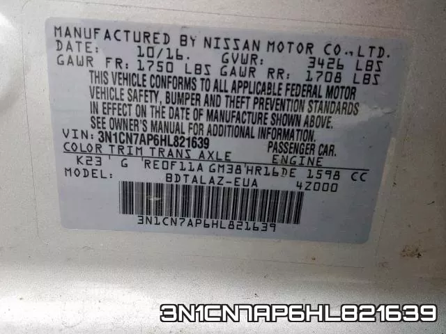3N1CN7AP6HL821639 фото 2