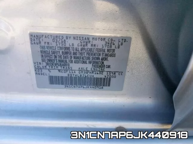 3N1CN7AP6JK440918 фото 2